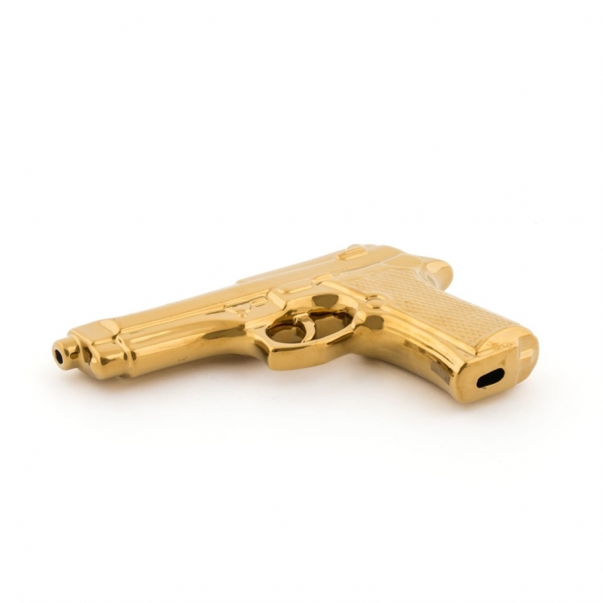 La mia pistola in porcellana limited oro seletti