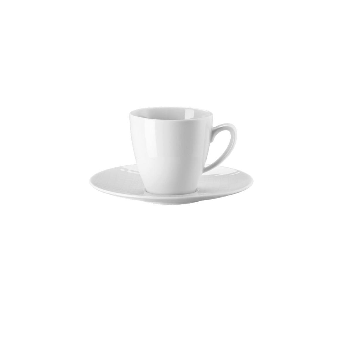Sei tazze caffe' bianco con piattino mesh 16 Rosenthal