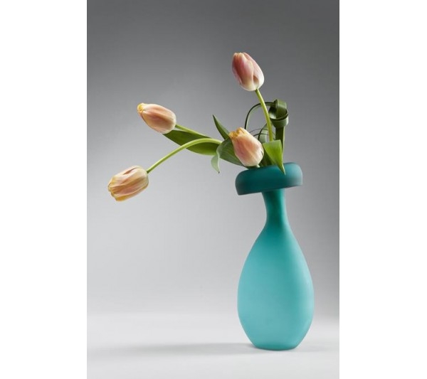 Vaso blow up turquoise 40cm kare design