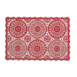 Americana Fiore 30X45 Cm Rossa Pizzo Vinilico Conforme A Standard Reach