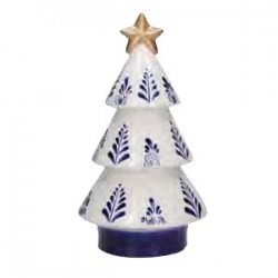 Albero L In Stoneware Blu E Oro