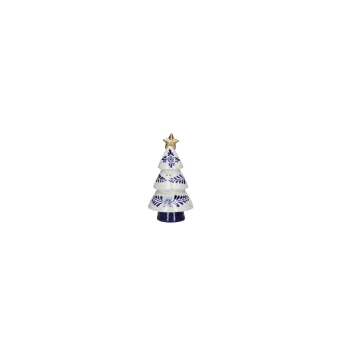 Albero M In Stoneware Blu E Oro