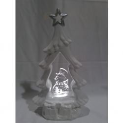 Tree / acrylic snowman White-Battery-LED-16x8x28