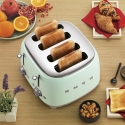 Tostapane rosso 4 slot rosso linea anni 50 Smeg