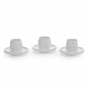 Set 3 tazzine caffe in porcellana machine collection seletti