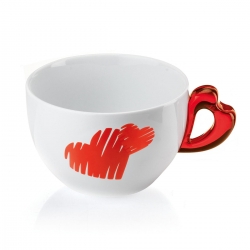 TAZZA COLAZIONE LOVE ROSSO