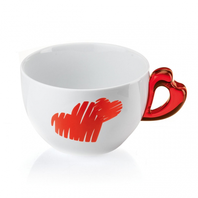 TAZZA COLAZIONE LOVE ROSSO