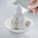 Porta?anelli Buddha bianco ceramica - ce