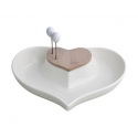 ANTIPASTIERA CUORENELCUORE PORCEL BIANCA/BAMBO NAT C/2 FOR I