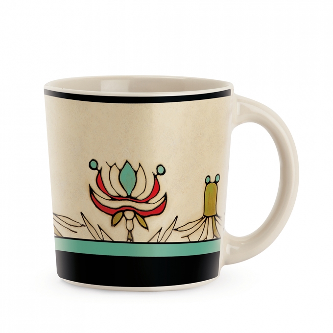 MUG MEDITERRAN.AVORIO FASCIA TURCHESE  ML 390 EGAN