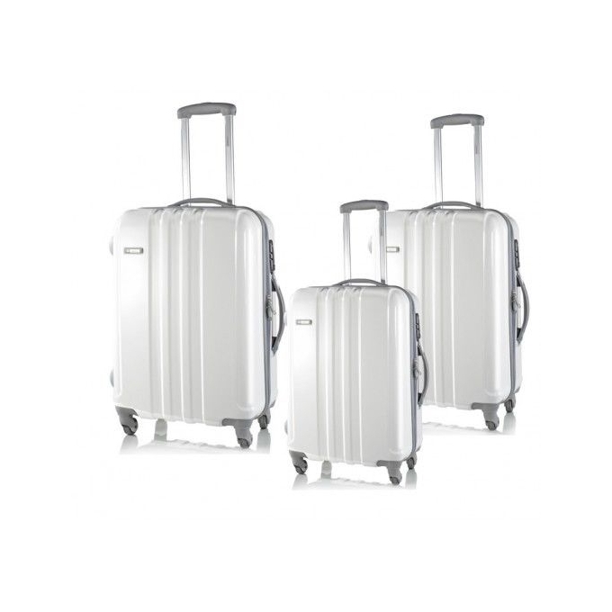 Brandani - set tre valigie  bianche