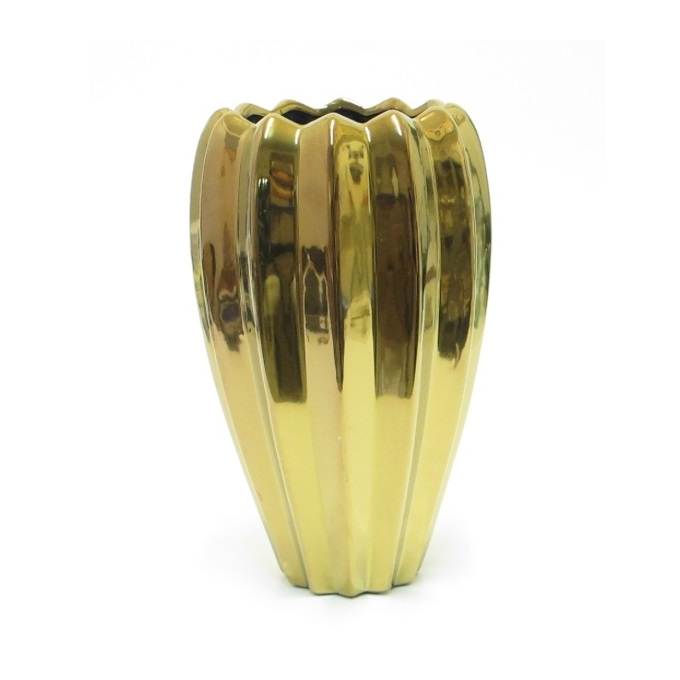 Brandani - vaso svasato oro ceramica