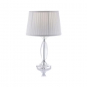 Lampada Da Tavolo Con Paralume H52 Cm  Base Cristallo Evviva