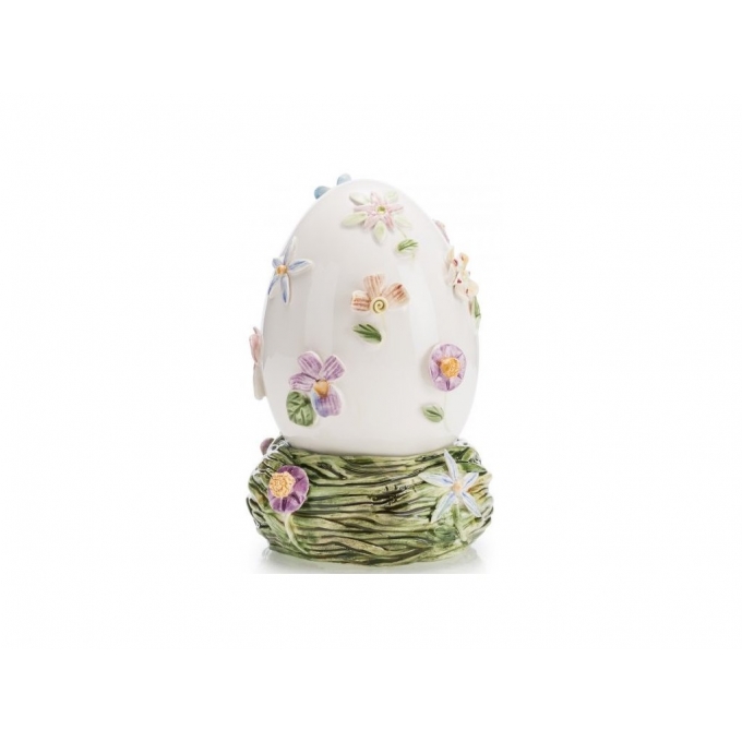 Uovo di pasqua nel nido 13,5 cm emozioni in fiore lamart