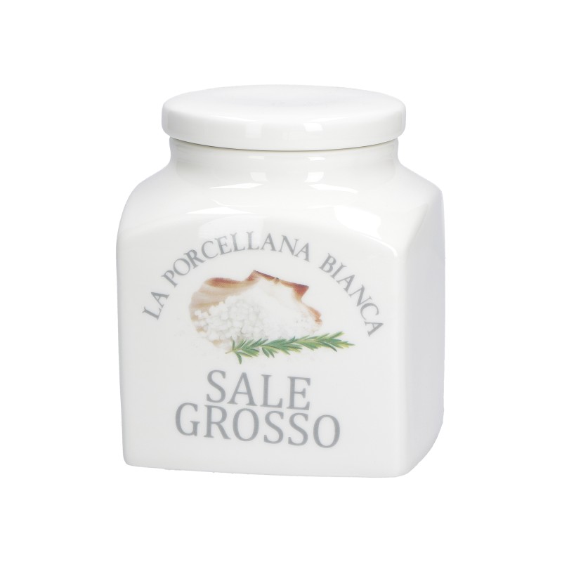 Conserva Barattolo In Porcellana 1,1L Sale Grosso Gb La Porcellana Bianca