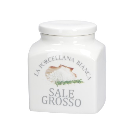 Conserva Barattolo In Porcellana 1,1L Sale Grosso Gb La Porcellana Bianca