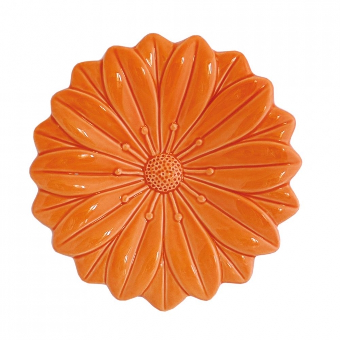 Evaporiamo fiore arancio in porcellana cm 17,5x17,5 in gift box Rose e Tulipani