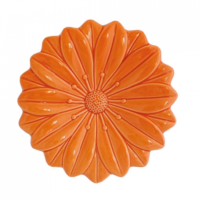 Evaporiamo fiore arancio in porcellana cm 17,5x17,5 in gift box Rose e Tulipani