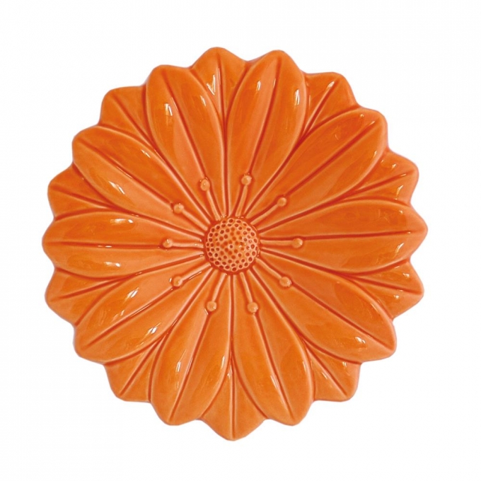 EVAPORIAMO Fiore Arancio In Porcellana Cm 17,5X17,5 In Gift Box