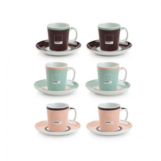 Set 6 tazze' caffe' pantone egan egan