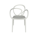 Coppia di sedie loop chair qeeboo bianche