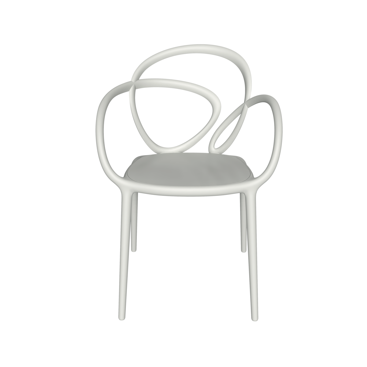 Coppia di sedie loop chair qeeboo bianche