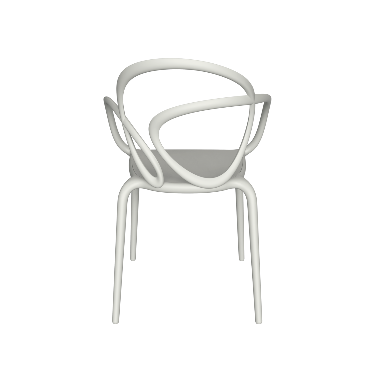 Coppia di sedie loop chair qeeboo bianche