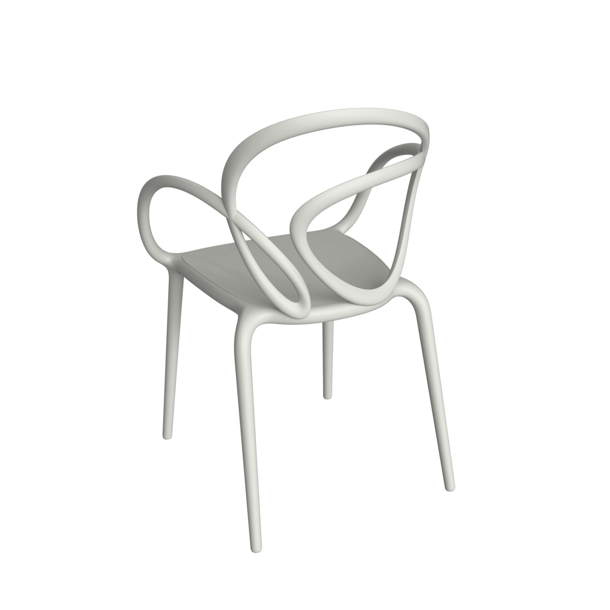 Coppia di sedie loop chair qeeboo bianche