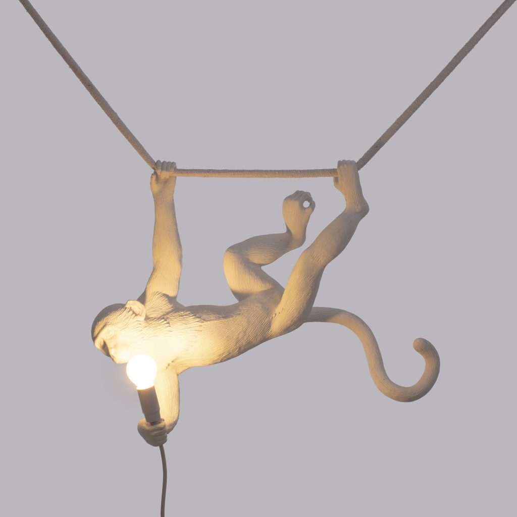 Lampada monkey lamp swing bianca seletti