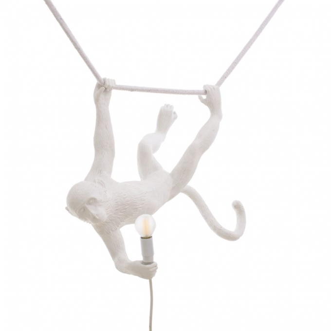 Lampada Monkey Lamp Swing Bianca Seletti