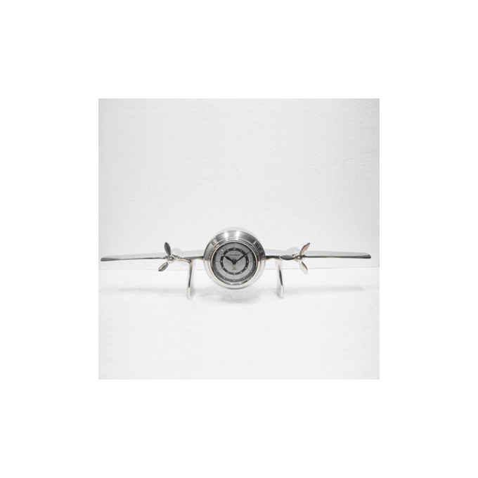 Decoration Table Clock Airplane 63x14x17
