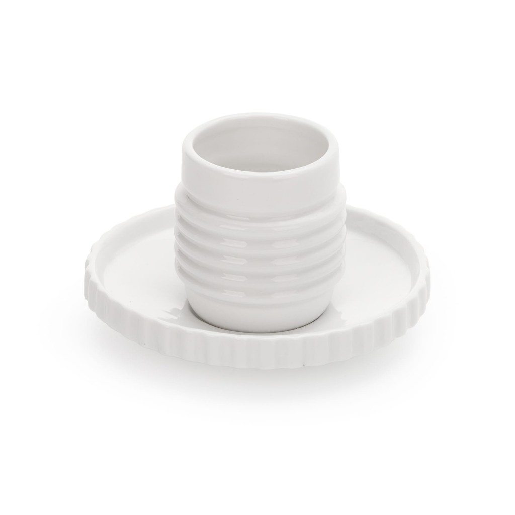 Set 3 tazzine caffe in porcellana machine collection seletti