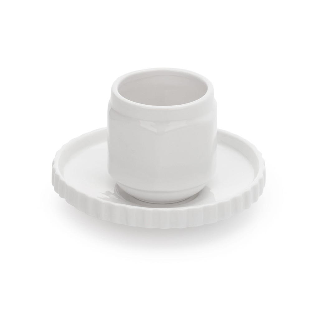 Set 3 tazzine caffe in porcellana machine collection seletti