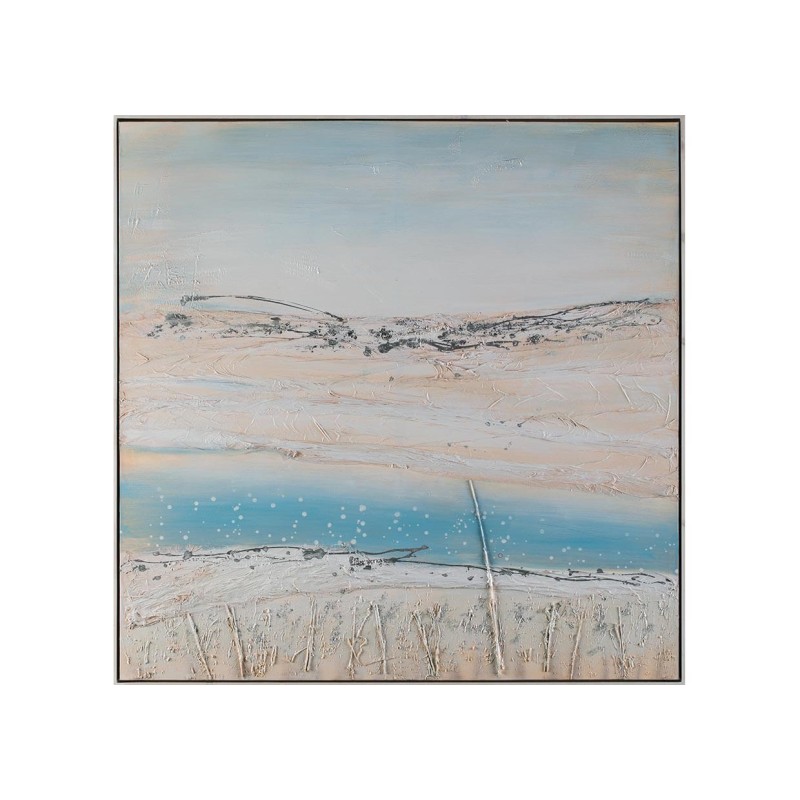 Quadro con cornice in legno beach 100x100cm Agave