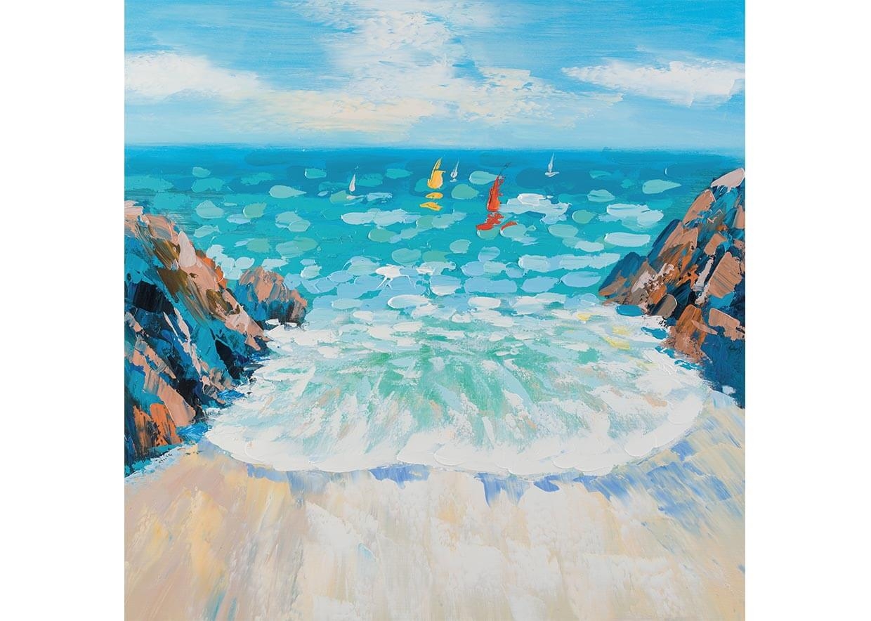 Quadro ingresso sull'oceano 80x80cm