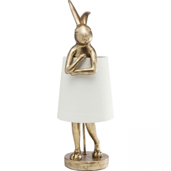 Lampada da tavolo animal rabbit oro kare design