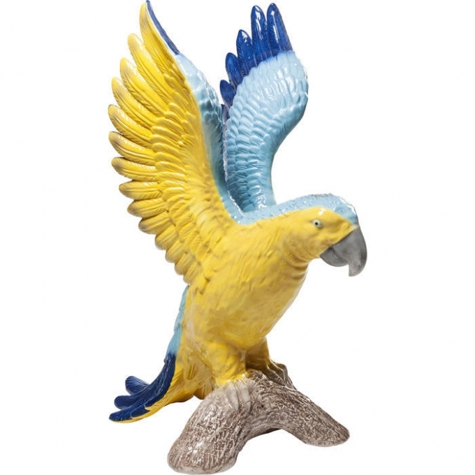 Figura decorativa parrot giallo kare design