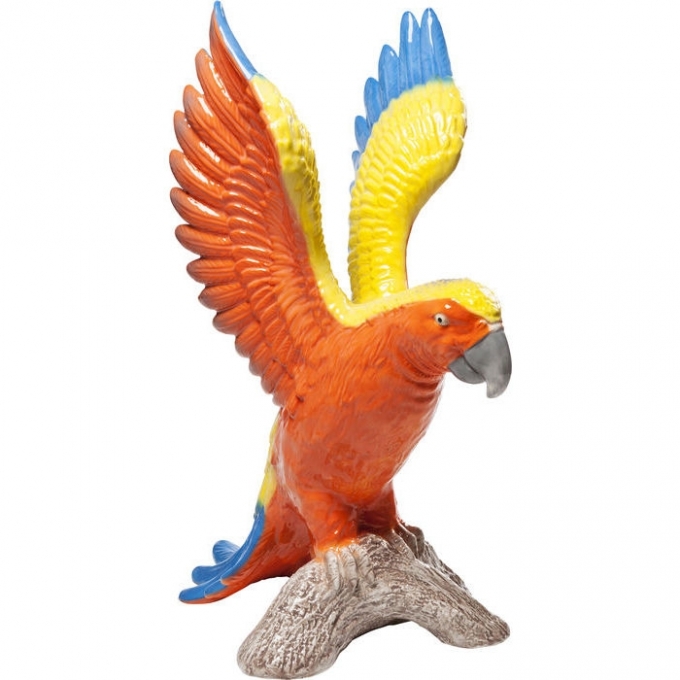 Figura decorativa parrot arancio kare design