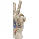 Mano victory tattoo flowers kare design