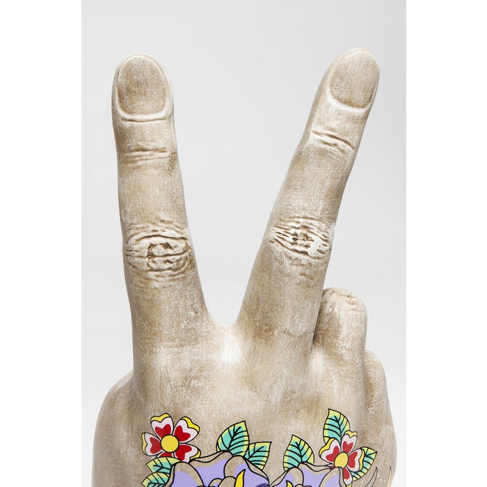 Mano victory tattoo flowers kare design