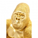 Figura decorativa monkey gorilla side medio oro kare design