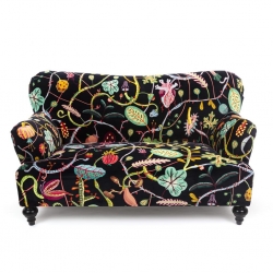 Divano 2 Posti "Botanical Diva" Cm.160X90 H.84 - Nero Seletti