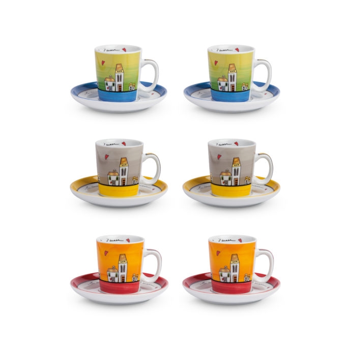 SET 6 TAZZE CAFFE' C/P LE CASETTE 