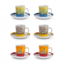 SET 6 TAZZE CAFFE' C/P LE CASETTE 