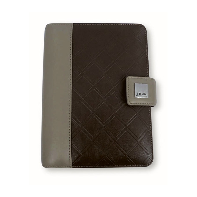 Agenda media everyday bicolor marrone