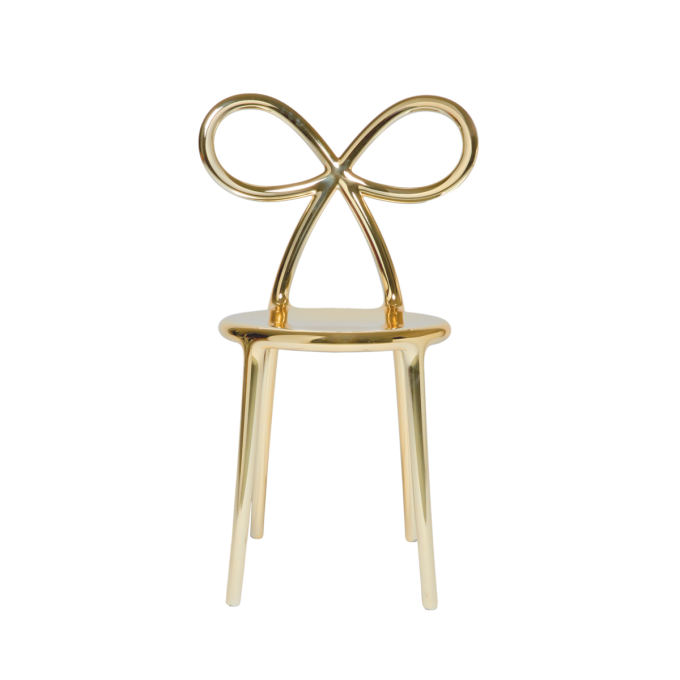 Sedia metal ribbon chair Qeeboo oro