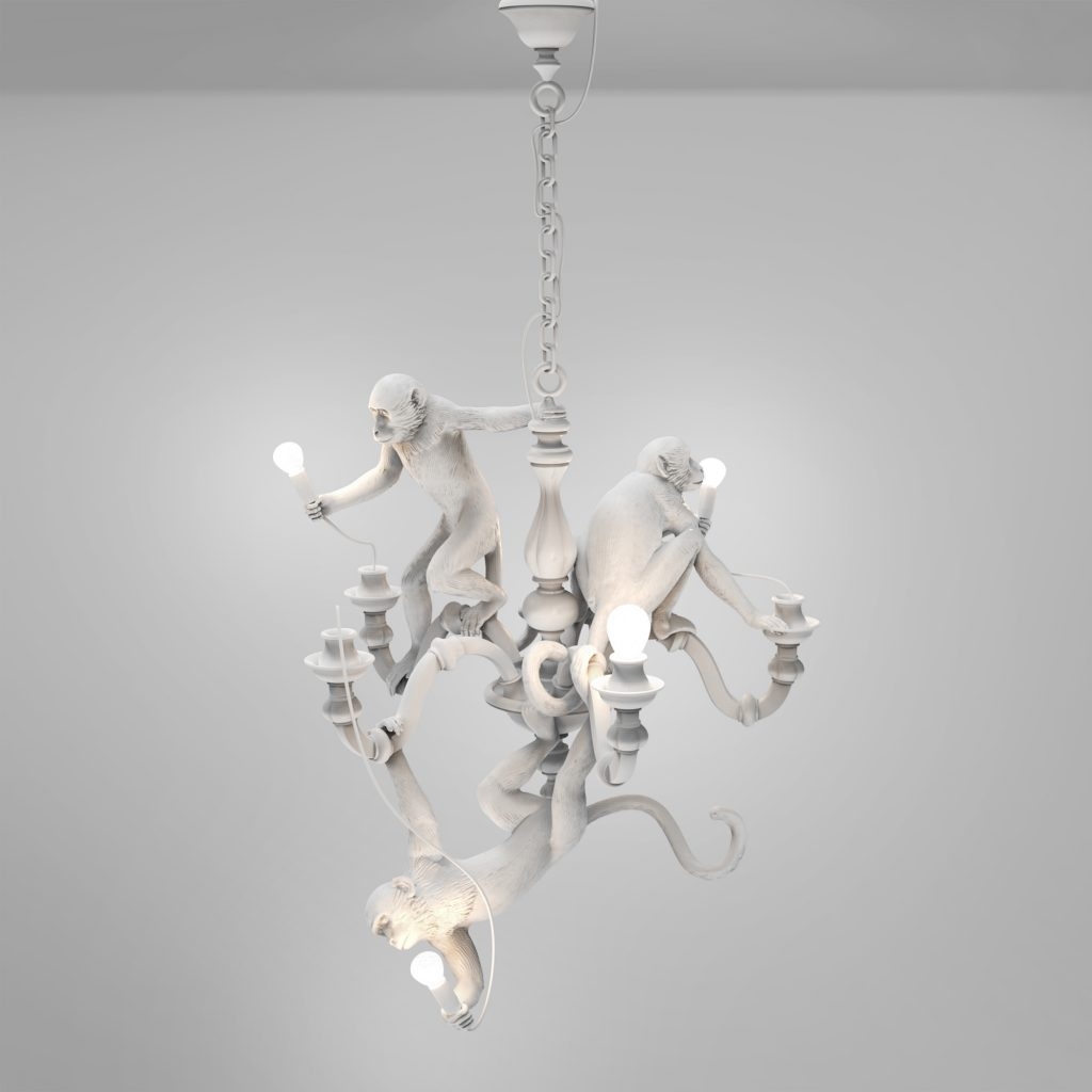 Lampadario monkey bianco seletti