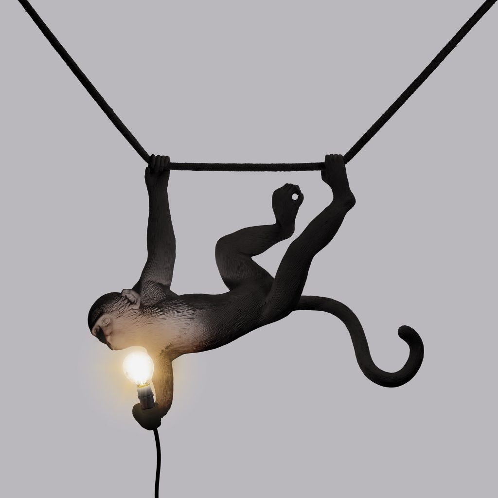 Lampada monkey lamp swing nera seletti