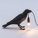 Lampada nera uccello bird lamp seletti