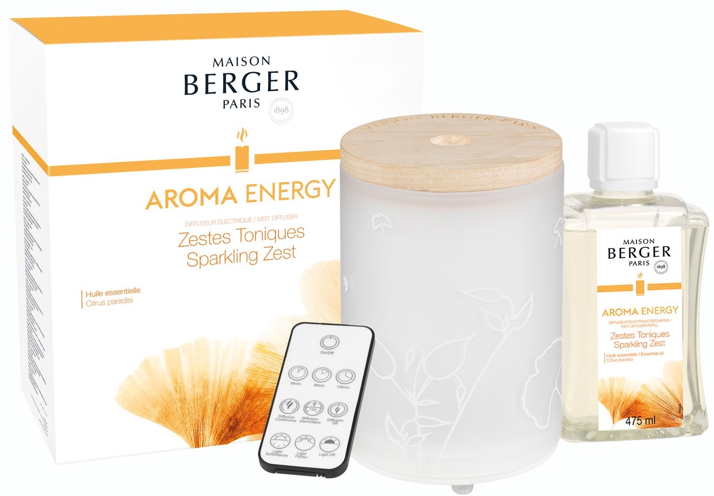 Recharge Diffuseur Voiture Lampe Berger Aroma Energy Zestes Toniques - 9,00€